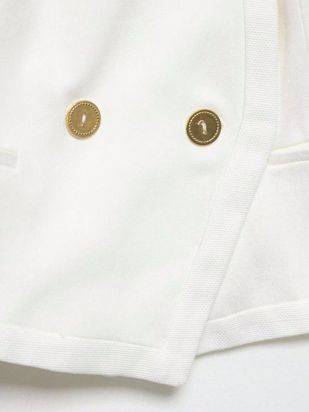 White Casual Women's Minimalist Versatile Patchwork Short Jacket - Picture 2 of 11